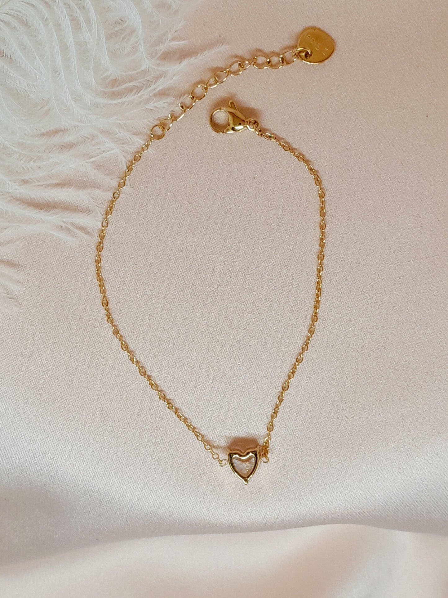 Collier + bracelet cœur -  Mymycréation 